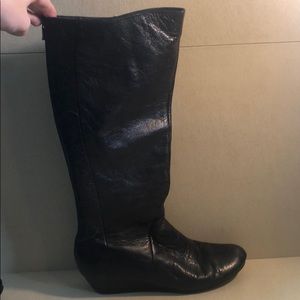 Tall Black Leather Boots
